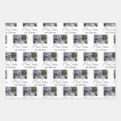 Custom Foto Family Minimalistisch Frohe Weihnachte Geschenkpapier Set (Vorderseite 3)