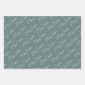 Custom Foto Family Minimalistisch Frohe Weihnachte Geschenkpapier Set (Vorderseite 2)