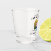 Custom Foto Fett Name Endlich 21. Geburtstag Schnapsglas (Links)