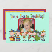 Custom Foto Fiesta Geburtstag Einladung (Vorne/Hinten)