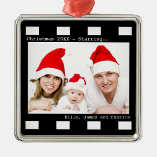Custom Foto Film Reel Weihnachten Ornament Aus Metall