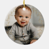 Custom Foto First Christmas als Großeltern 2023 Keramik Ornament (Hinten)