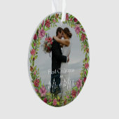 Custom Foto First Christmas als Mr. and Mrs. Ornament (Vorderseite)