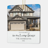 Custom Foto First Christmas New Zuhause Keramikornament (Links)
