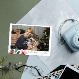 Custom Foto Floral Happy Mütter Tag Beste Hundemut Feiertagskarte