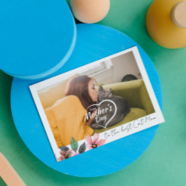 Custom Foto Floral Happy Mütter Tag Beste Katzenmu Feiertagskarte