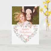 Custom Foto Floral Heart Valentine Karte (Gelbe Blume)