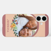 Custom Foto floral Pink Personalisiert Case-Mate iPhone Hülle (Rückseite (Horizontal))
