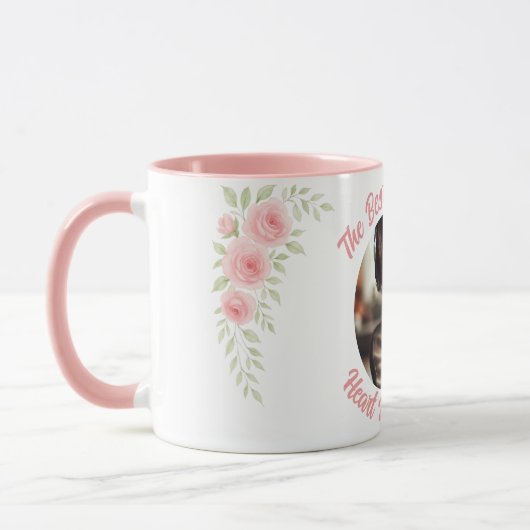 Custom Foto Floral Tasse - Die beste Mama aller Ze (Links)