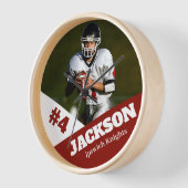 Custom Foto Football Coach Spieler Dankeschön Gesc Uhr (Winkel)