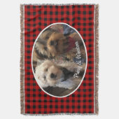 Custom Foto Frame Country Red Buffalo Karo Kariert Decke (Vorderseite Vertikal)
