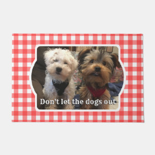 Custom Foto Frame Country Red Buffalo Karo Kariert Fußmatte