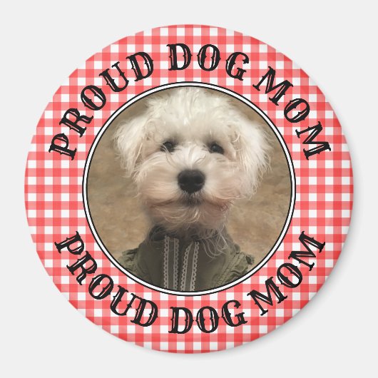 Custom Foto Frame Country Red Buffalo Karo Kariert Magnet (Vorne)