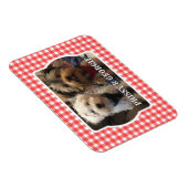 Custom Foto Frame Country Red Buffalo Karo Kariert Magnet (Rechte Seite)