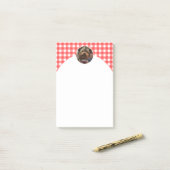 Custom Foto Frame Country Red Buffalo Karo Kariert Post-it Klebezettel (Auf Schreibtisch)