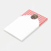 Custom Foto Frame Country Red Buffalo Karo Kariert Post-it Klebezettel (angewinkelt)