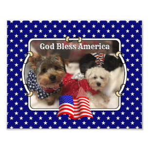 Custom Foto Frame USA American Flag Patriotic Fun