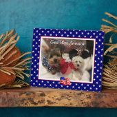 Custom Foto Frame USA American Flag Patriotic Fun Fotoplatte (Seite)