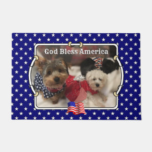 Custom Foto Frame USA American Flag Patriotic Fun Fußmatte