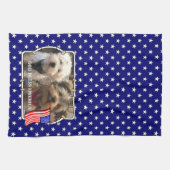 Custom Foto Frame USA American Flag Patriotic Fun Geschirrtuch (Horizontal)