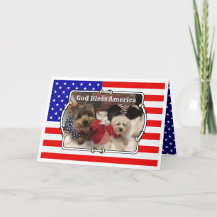 Custom Foto Frame USA American Flag Patriotic Fun Karte