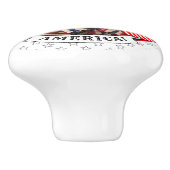 Custom Foto Frame USA American Flag Patriotic Fun Keramikknauf (Seitenansicht)