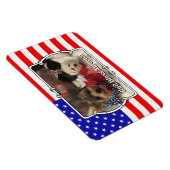 Custom Foto Frame USA American Flag Patriotic Fun Magnet (Rechte Seite)