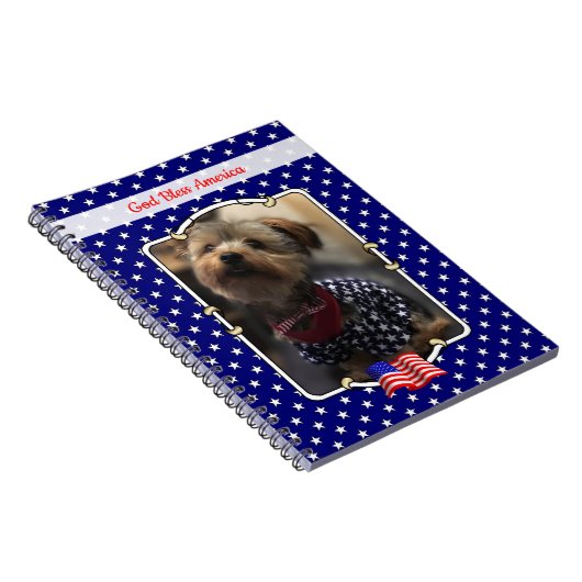 Custom Foto Frame USA American Flag Patriotic Fun Notizblock (Rechte Seite)
