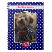 Custom Foto Frame USA American Flag Patriotic Fun Notizblock (Vorderseite)