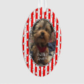 Custom Foto Frame USA American Flag Patriotic Fun Ornament (Vorderseite)