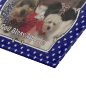Custom Foto Frame USA American Flag Patriotic Fun Schneidebrett (Ecke)