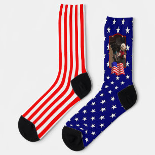 Custom Foto Frame USA American Flag Patriotic Fun Socken