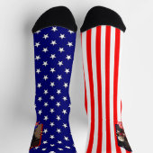 Custom Foto Frame USA American Flag Patriotic Fun Socken (Oben)