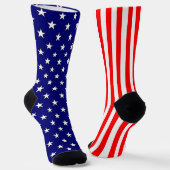 Custom Foto Frame USA American Flag Patriotic Fun Socken (Gewinkelt)