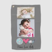 Custom Foto Frau Oma Mama Liebe Golf Golfhandtuch (Vorderseite)