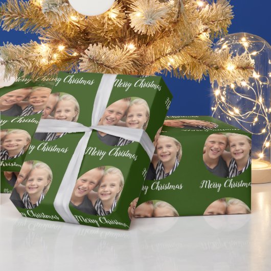 Custom Foto Frohe Weihnachten Geschenkpapier (Feiertage)