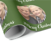Custom Foto Frohe Weihnachten Geschenkpapier (Rolleneckpunkt)