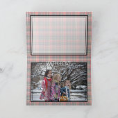 Custom Foto Frohe Weihnachten wünscht Tartan Muste (Innenseite)