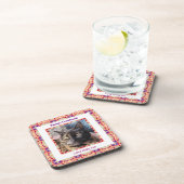 Custom Foto Frohe Weihnachts Jolly Pet Cat Kitten Getränkeuntersetzer (Rechte Seite)