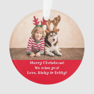 Custom Foto Frohe Weihnachtsnote von Ihnen Ornament