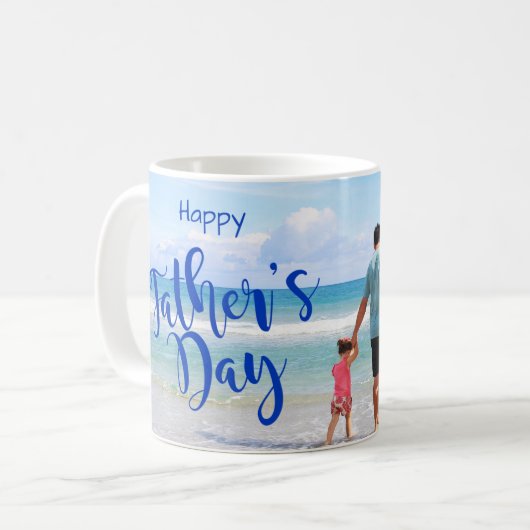 CUSTOM Foto | Fröhlicher Vatertag Kaffeetasse (Vorderseite Links)