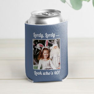 Custom Foto Fun Cool 40. Geburtstag Blau Dosenkühler