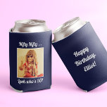 Custom Foto Funny Cool 50. Geburtstag Dosenkühler<br><div class="desc">Passen Sie Ihren Text und Ihr Foto an und wünschen Ihnen viel Glück zum Geburtstag mit diesen lustigen,  einzigartigen Gastgeschenken! Ideal für eine 50. Geburtstagsfeier,  aber Nachrichten auf der Vorder- und Rückseite sind vollständig anpassbar. Ideal für jede Geburtstagsfeier im Freien,  Bachelorette-Ausflüge oder jede andere Feier,  um Erinnerungen zu schaffen!</div>
