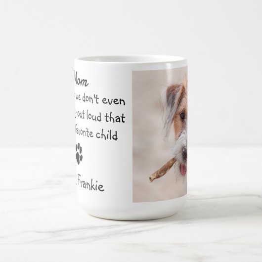 Custom Foto Funny Dog Mama Kaffeetasse (Mittel)