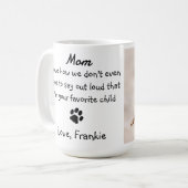 Custom Foto Funny Dog Mama Kaffeetasse (Vorderseite Links)