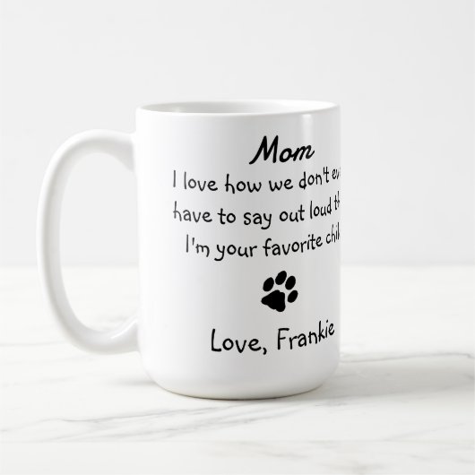 Custom Foto Funny Dog Mama Kaffeetasse (Links)