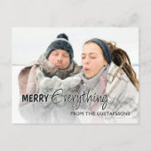 Custom Foto Funny Merry Alles Spaß Text Postkarte (Vorderseite)