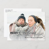 Custom Foto Funny Merry Alles Spaß Text Postkarte (Vorne/Hinten)
