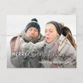 Custom Foto Funny Merry Alles Spaß Text Postkarte (Vorderseite)
