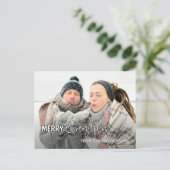 Custom Foto Funny Merry Alles Spaß Text Postkarte (Stehend Vorderseite)